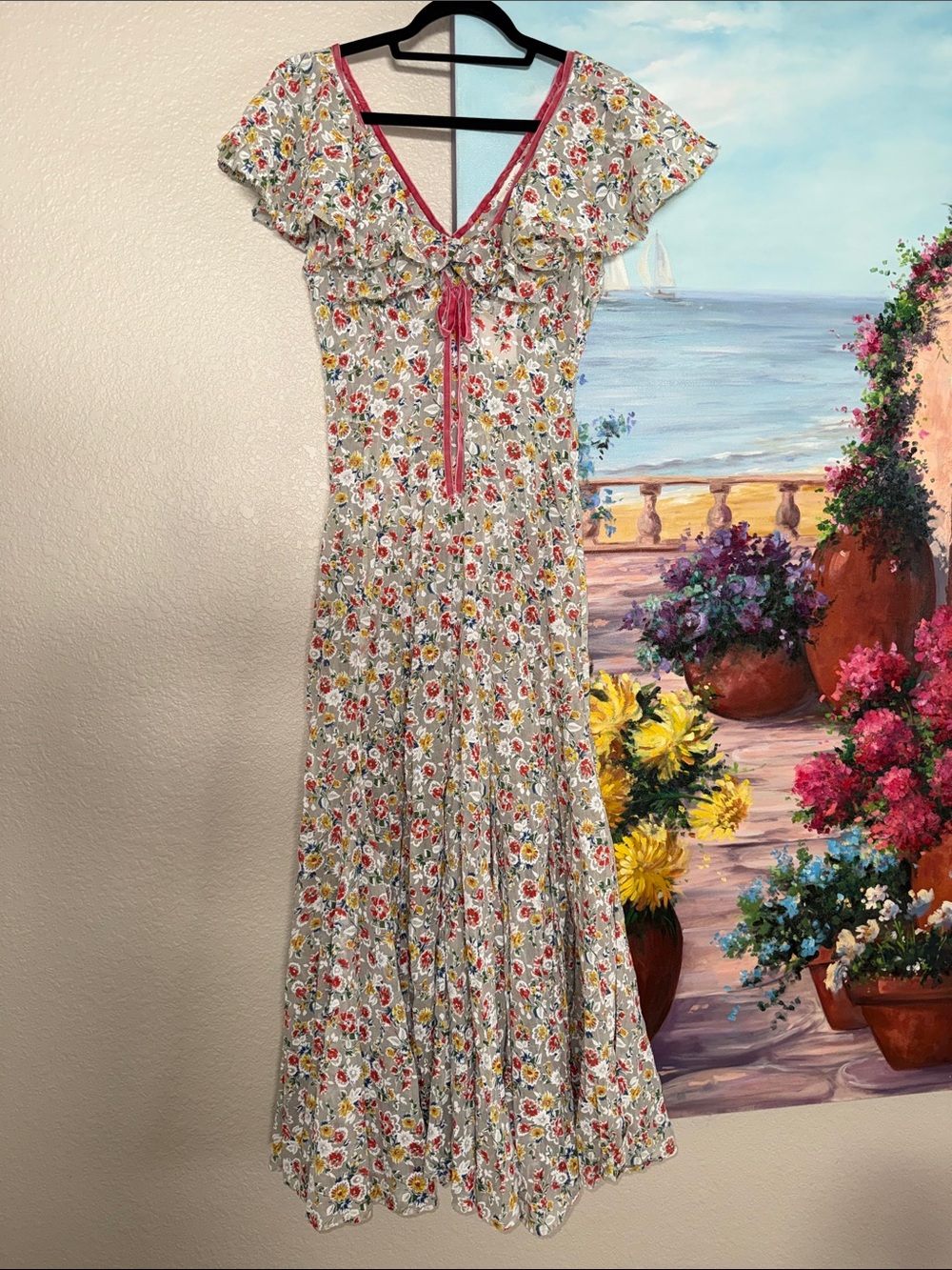 Doen Audette midi floral dress
